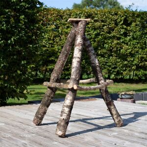 Pied support de maison pour oiseaux, en bois de bouleau, très robuste, hauteur 115 cm