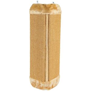 Griffoir pour chat, pour les angles de piece, tapis en sisal, 32x60 cm, marron