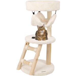 Arbre a chat VOSS.pet, design en bois veritable Bany - Bois naturel premium de larbre Tanoak, 82cm