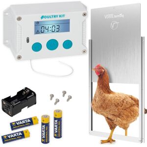 Kit : Portier automatique Poultry Kit VOSS.farming avec trappe 300 x 400 mm