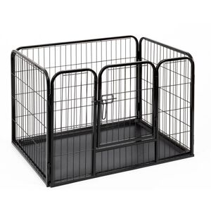 Enclos XL pour chiots VOSS.pet avec bac inferieur, parc pour chiots, enclos pour petits animaux 93x63x63 cm