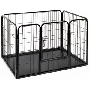 Enclos XXL pour chiots VOSS.pet avec bac inferieur, parc pour chiots, enclos pour petits animaux 108x73x70 cm