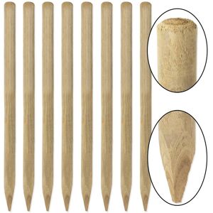 8 x Piquet rond en bois VOSS.farming, piquet de clôture, traitement autoclave classe 4, 150 cm x 50 mm