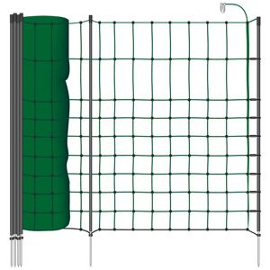 Filet pour petits animaux de 50 m, clôture pour les lapins classic+ de VOSS.farming, 65 cm, 20 piquets, 1 pointe, vert