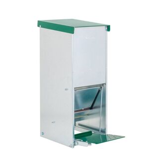 Distributeur automatique de nourriture pour volailles « Gallus 8 » de VOSS.farming avec trappe marchepied, métal, 8 kg - Publicité