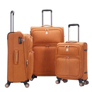 Lys Lot de 3 valises souples 355 55, 67 et 77 cm Cognac