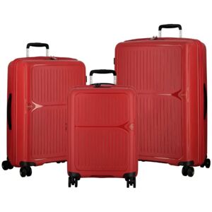 Jump Lot de 3 valises rigides TXC 2 Extensibles 55, 66 et 77 cm Rouge