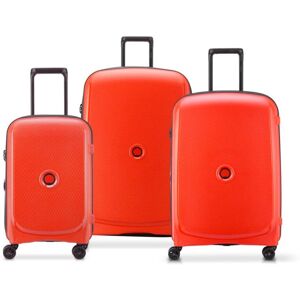 Delsey Paris Lot de 3 valises rigides extensibles Belmont Plus 55, 71 et 83 cm Rouge Fane