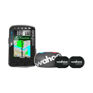 WAHOO FITNESS Wahoo ELEMNT ROAM V2 Bundle (Ceinture Cardio TickR Gen2 + Capteur RPM cadence et vitesse) - Compteur GPS pour vélo - Publicité
