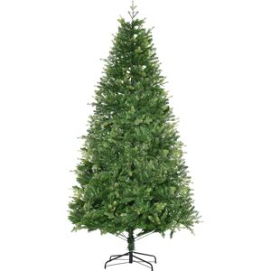 HOMCOM Sapin de Noël artificiel 228 cm 2056 branches + support pied vert