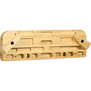 SPORTNOW Poutre d'escalade grande planche à suspendre entrainement avec 19 encoches avec vis de montage 57 x 18 cm naturel