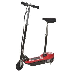 HOMCOM Trottinette Électrique 120 W Pliable pour Enfants de 7 à 12 Ans Hauteur de Guidon et Selle Réglable 10 Km/h Max. 2 Roues en PU Rouge