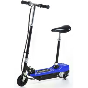 Homcom Trottinette électrique 120 W pliable pour enfants à partir de 7 ans hauteur de guidon et selle réglable 12 Km/h max. bleu et noir