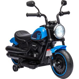 HOMCOM Moto électrique pour enfant de 18 à 36 mois 6V 2 vitesses réglables 1,5-3 km/h phare 76 x 42 x 57 cm bleu