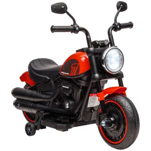 HOMCOM Moto électrique pour enfant de 18 à 36 mois 6V 2 vitesses réglables 1,5-3 km/h phare 76 x 42 x 57 cm rouge