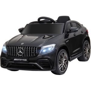 HOMCOM Voiture véhicule électrique Enfants 12 V 35 W V. 3-5 Km/h télécommande Effets sonores + Lumineux Noir Mercedes GLC AMG