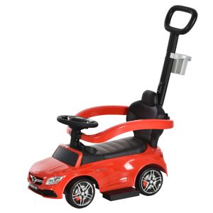 HOMCOM Porteur enfants voiture enfant multi-équipée 12-36 mois coffre klaxon effet musical porte gobelet polypropylène rouge