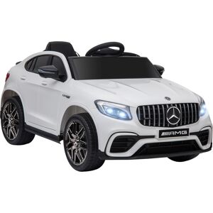 HOMCOM Voiture véhicule électrique enfants 12 V 35 W V. 3-5 Km/h télécommande effets sonores + lumineux blanc Mercedes GLC AMG