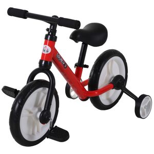 Homcom Vélo enfant draisienne 2 en 1 roulettes et pédales