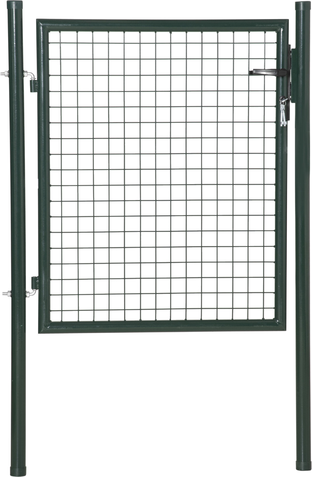 Outsunny HOMCOM Portail en maille de jardin portillon de jardin porte de jardin portillon de patio porte de terrasse extérieur acier dim. 97L x 150H cm vert