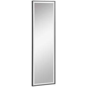 HOMCOM Miroir mural miroir rectangulaire style contemporain avec cadre en alliage d'aluminium 120L x 35l cm noirnull   Aosom France