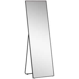 HOMCOM Miroir sur toute la longueur à suspendre ou à pencher contre un mur 48,5 x 160 cm noir