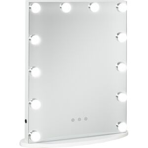 HOMCOM Miroir maquillage Hollywood lumineux LED intensité réglable pour coiffeuse