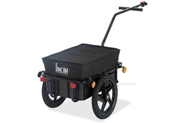 HOMCOM Remorque vélo remorque de transport pour vélo 144L x