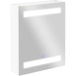 HOMCOM Armoire de toilette avec miroir design contemporain  miroir lumineux LED armoire murale pour salle de bain