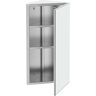 HOMCOM Armoire Miroir Meuble de Salle de Bain Armoire de Toilette Murale Meuble d'angle 2 étagères dim. 30L x 18,4l x 60H cm Acier INOX.