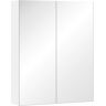 HOMCOM Armoire miroir de salle de bain armoire murale de toilette MDF Blanc dim. 60L x 15l x 76H cm