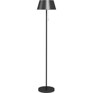 Outsunny Lampadaire extérieur LED solaire sans fil avec batterie rechargeable par USB, luminosité réglable - aluminium noir