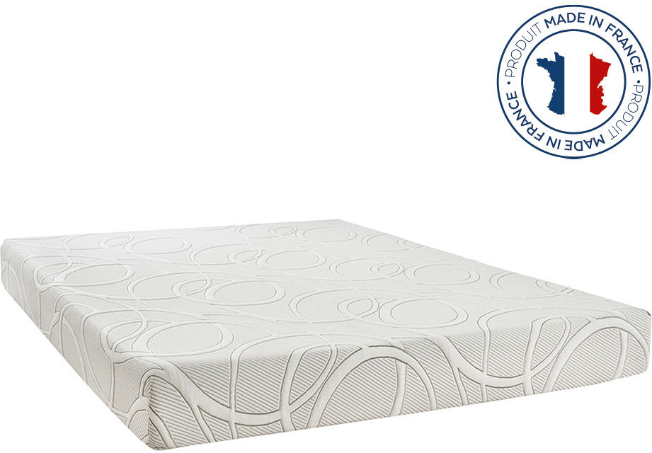 HOMCOM Matelas 140 x 190 21 cm d'épaisseur avec mousse mémoire de forme microcapsules de gel rafraîchissant fabriqué en France