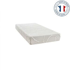 HOMCOM Matelas 90 x 190 21cm d'épaisseur 3cm de mousse mémoire de forme microcapsules de gel rafraîchissant fabriqué en France