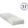 HOMCOM Matelas 90 x 190 - 21 cm d'épaisseur - 3 cm de mousse mémoire de forme  - 1 place housse amovible - fabriqué en France