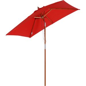 Outsunny Parasol de Jardin Rectangulaire Inclinable Terrasse Balcon Patio Piscine