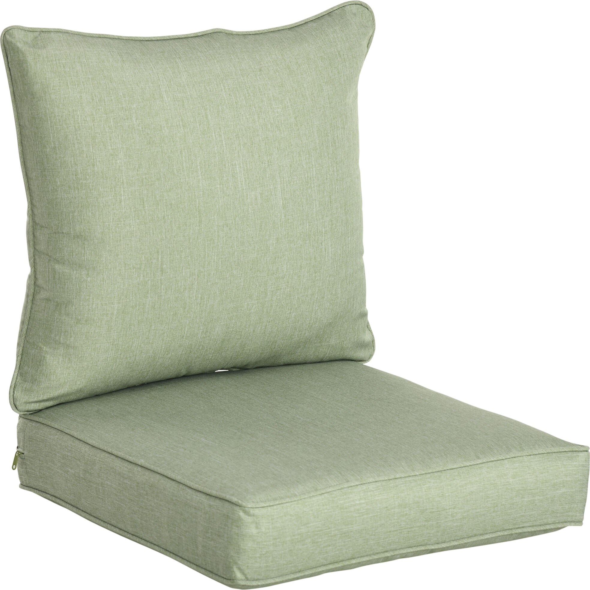 Outsunny Lot de 2 coussins matelas assise dossier pour chaise de jardin chaise longue intérieur et extérieur polyester vert   Aosom France