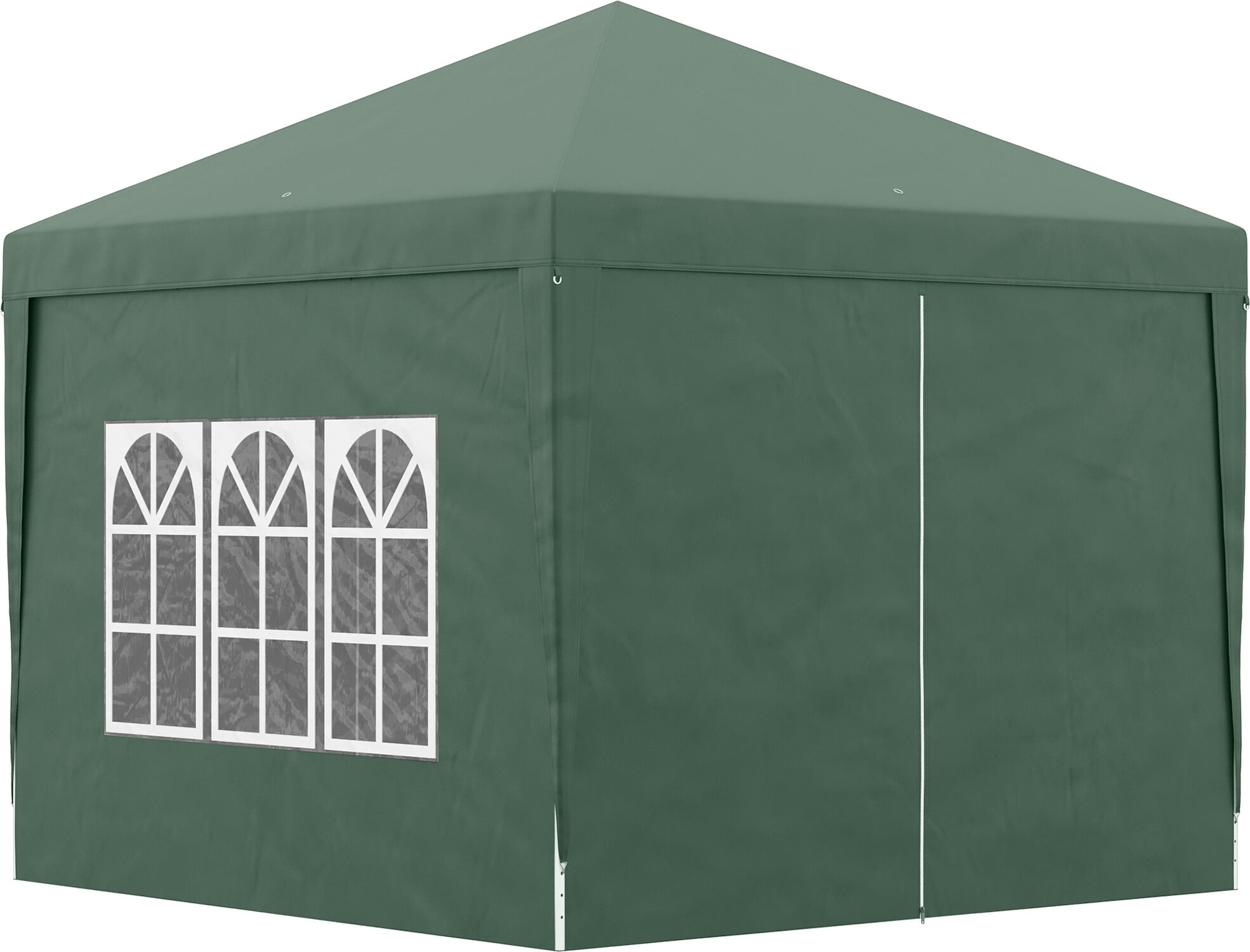 Outsunny Tonnelle de jardin tente de réception barnum pop-up pliant 3 x 3 m 4 parois amovibles + sac de transport vert