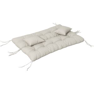 Outsunny Ensemble de 4 coussins d'extérieur pour balancelle de jardin, 1 coussin d'assise coussins de dossier et 2 oreillers