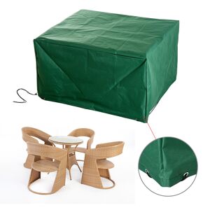HOMCOM Housse de protection etanche pour meuble salon de jardin rectangulaire 135L x 135l x 75H cm vert - Publicité