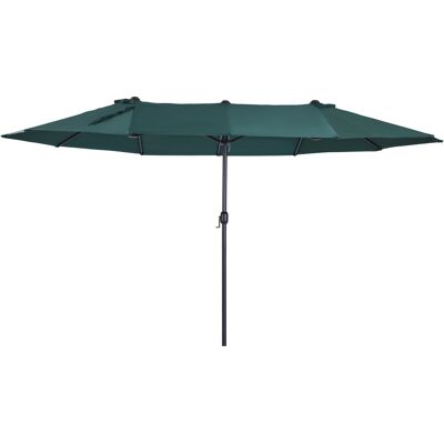 Outsunny Parasol XXL parasol de jardin grande taille 4,6L x