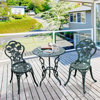 Outsunny Ensemble salon de jardin 2 places 2 chaises +