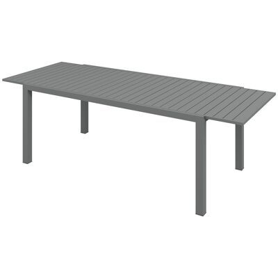 Outsunny Table de jardin extensible en aluminium rectangulaire 6 -