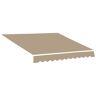 Outsunny Toile de rechange pour store banne toile d'auvent tissu de remplacement avec volant toile  anti-UV dim. 3,82 x 2,4 m beige