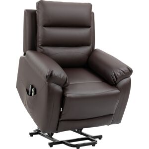 HOMCOM Fauteuil électrique releveur fauteuil de massage fauteuil de relaxation 5 modes 3 intensité dossier inclinable 2 télécommandes fournies