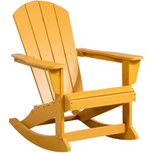 Outsunny Fauteuil a bascule Adirondack rocking chair assise dossier ergonomique en HDPE 73,5 x 93 x 91,5 cm orange   Aosom France