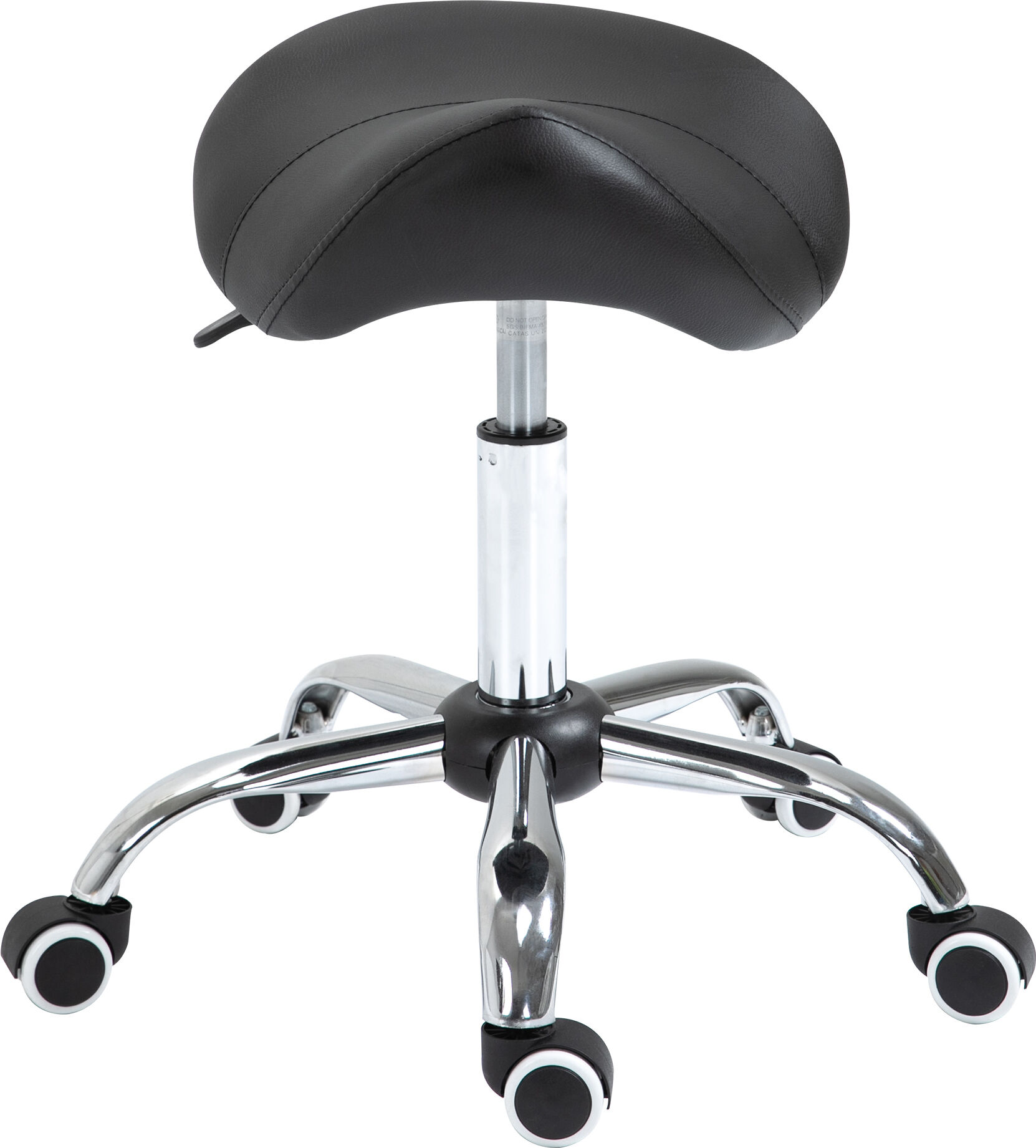 Homcom Tabouret de Massage Tabouret Selle Ergonomique Pivotant 360° Hauteur Réglable Similicuir Noir aosom france