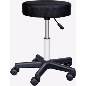 HOMCOM Tabouret massage a roulettes reglable en hauteur pivotant avec trois couleurs de housse de protection