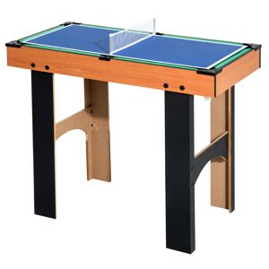 HOMCOM Table multi jeux 4 en 1 babyfoot billard air hockey ping-pong avec accessoires MDF bois 87 x 43 x 73 cm - Publicité