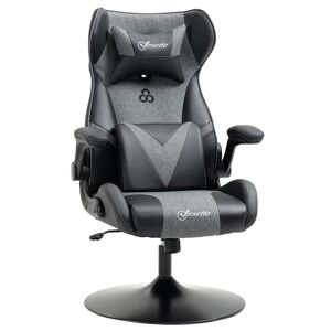 Vinsetto Chaise de gaming ergonomique avec base ronde hauteur réglable